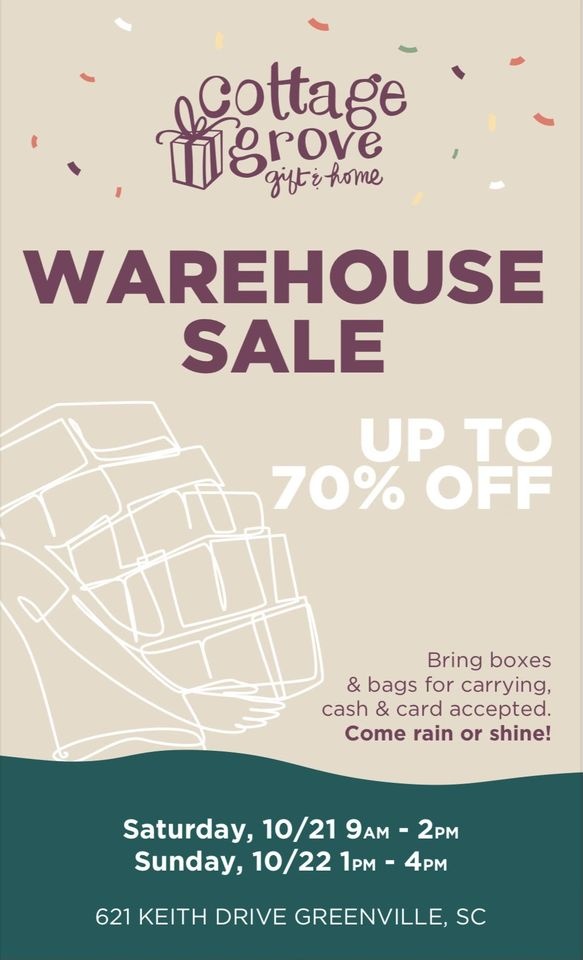 Cottage Grove Gift and Home Warehouse Sale