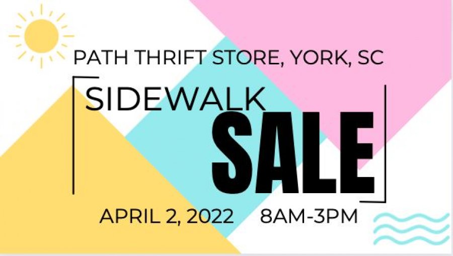 P A T H Thrift Store York SC Sidewalk SALE