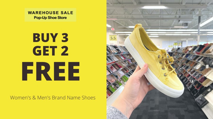 Warehouse Sale Pop-Up Shoe Store Liquidation Sale