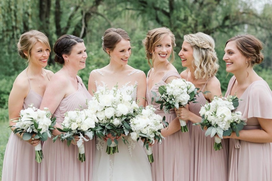 blushing willow bridal