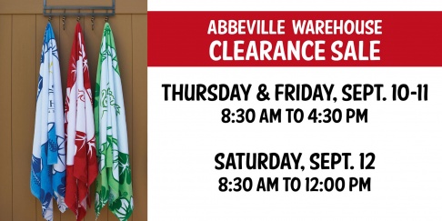 2020 Abbeville Warehouse Clearance Sale